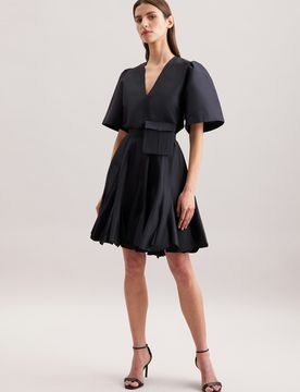 Seidensticker Kleid Uni Schwarz 36