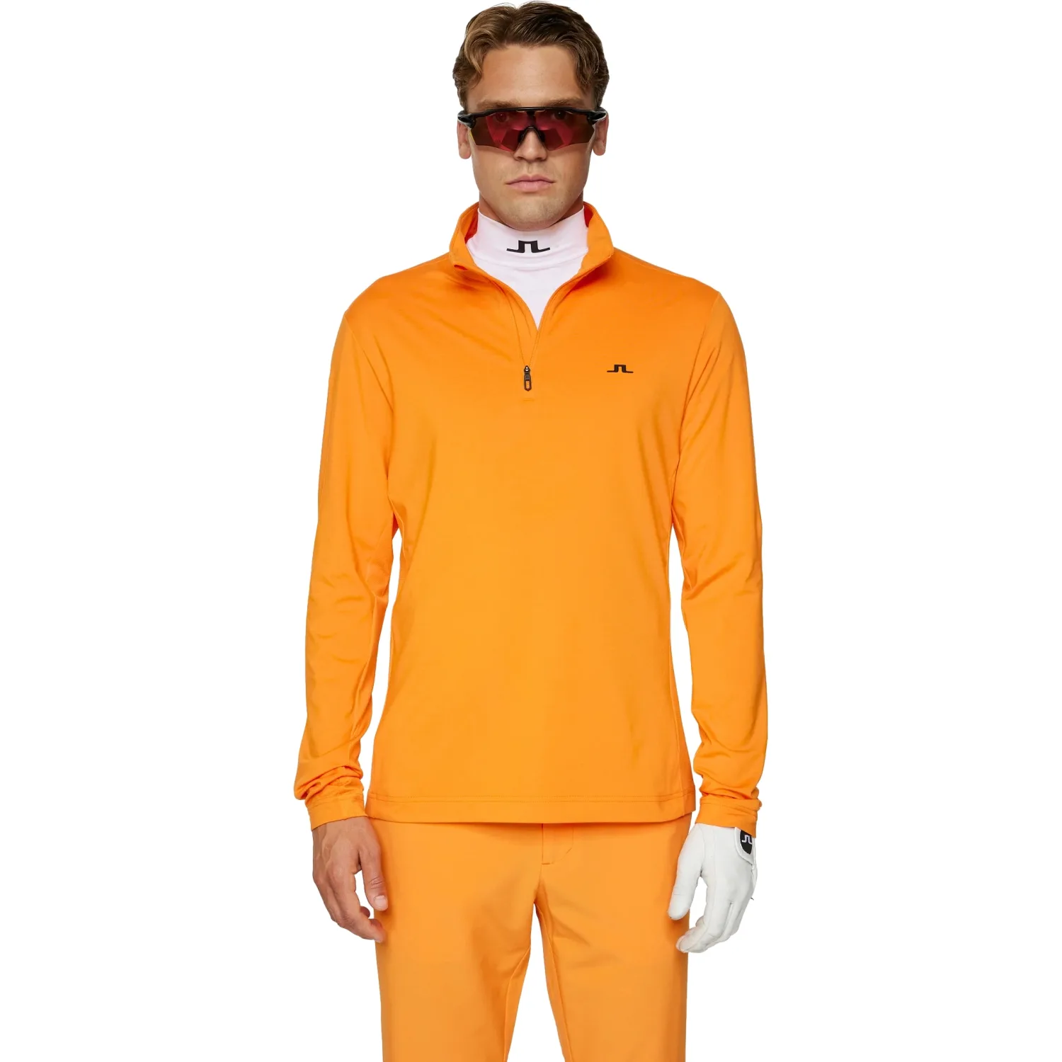 Layer Luke Quarter Zip, orange s - J.lindeberg - FashionsVida