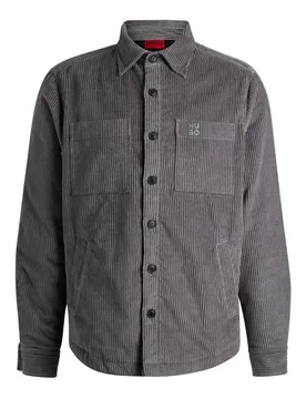 Hugo Chemise à Manches Longues Egriso 10262682 Medium Grey M - Hugo Boss - FashionsVida