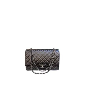 Black Lambskin Maxi Double Flap - Chanel - FashionsVida