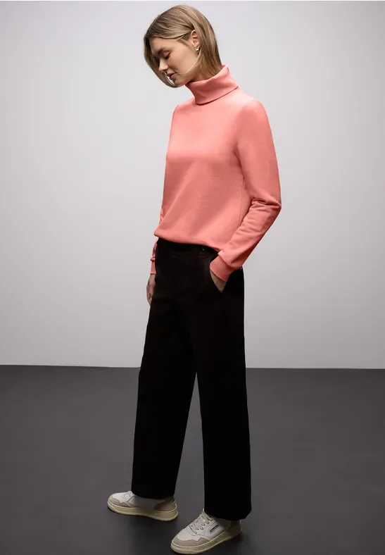 Pullover in Unifarbe female Orange - Street One - FashionsVida