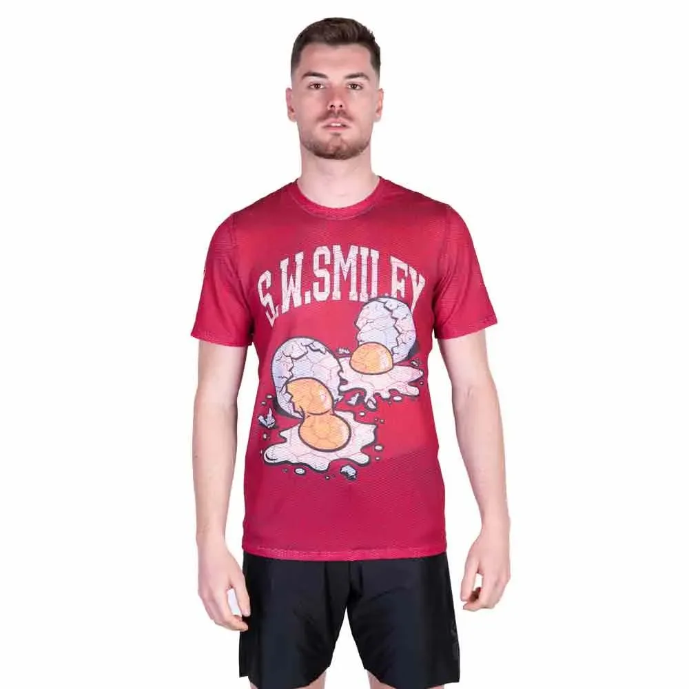 Maglietta A Maniche Corte S.w.smiley Concrete Canvas Egg Red M - OTSO - FashionsVida