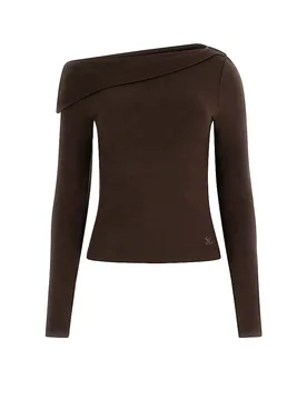 Langarmshirt DAMIANA marron S - Guess - FashionsVida