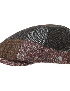 Delico Patchwork Flat Cap by - brown - Female - Size: S (54-55 cm) - Lierys - FashionsVida