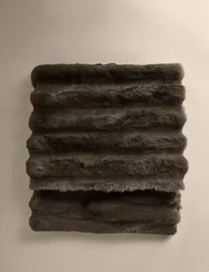 M&S Ribbed Chunky Adult Throw Khaki