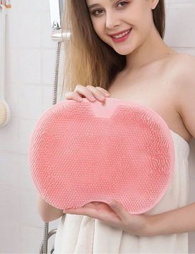 Juego de varias piezas, cepillo de baño para el hogar, almohadilla de masaje de baño de silicona con ventosa, cepillo de limpieza para pies y espald