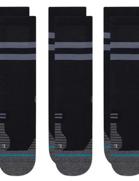 Calzini Crew Run Light 3 Paia Black EU 47-50