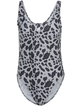 Essentials Animal Print U-Back Badeanzug Damen Badeanzug, schwarz 40 - Adidas - FashionsVida