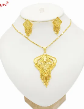 Adixyn Jewelry sets Tassels Earrings Pendant necklace for women 24K Gold Color Dubai Jewelry Indian Party Gifts N08281 - Aliexpress - FashionsVida