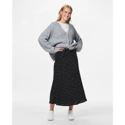 Falda midi de cintura alta de mujer
