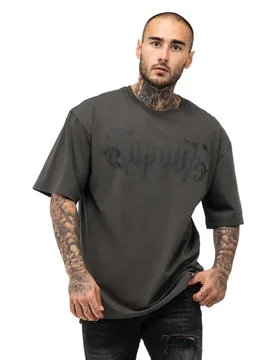 T-shirt à Manches Courtes Simply Believe Grey / Black XL - TapouT - FashionsVida