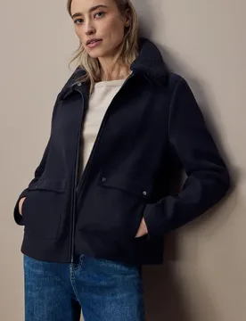 Jacke mit abnehmbarem Kragen female Blau - Street One - FashionsVida