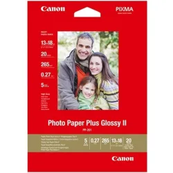 Papel fotográfico Brillo II Plus PP 201, 13x18cm, 275 g-m2, 20 hojas