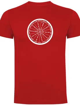Maglietta A Maniche Corte Wheel Red - Kruskis - FashionsVida