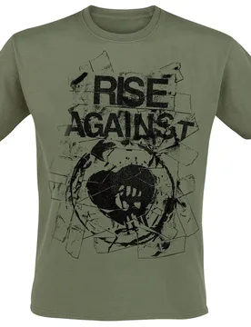 T-Shirt - Tape - S bis XXL - für Männer - Größe S - oliv - EMP exklusives Merchandise! - Männer - male - Rise Against - FashionsVida