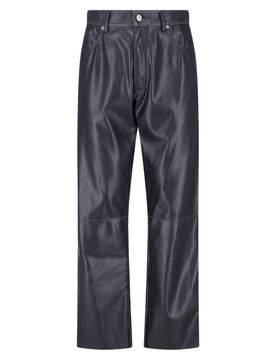 Men's Coated Polyester Jeans with Cotton Pocket Lining