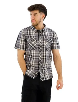Camicia A Maniche Corte Roadstar Black / Anthracite L - Brandit - FashionsVida