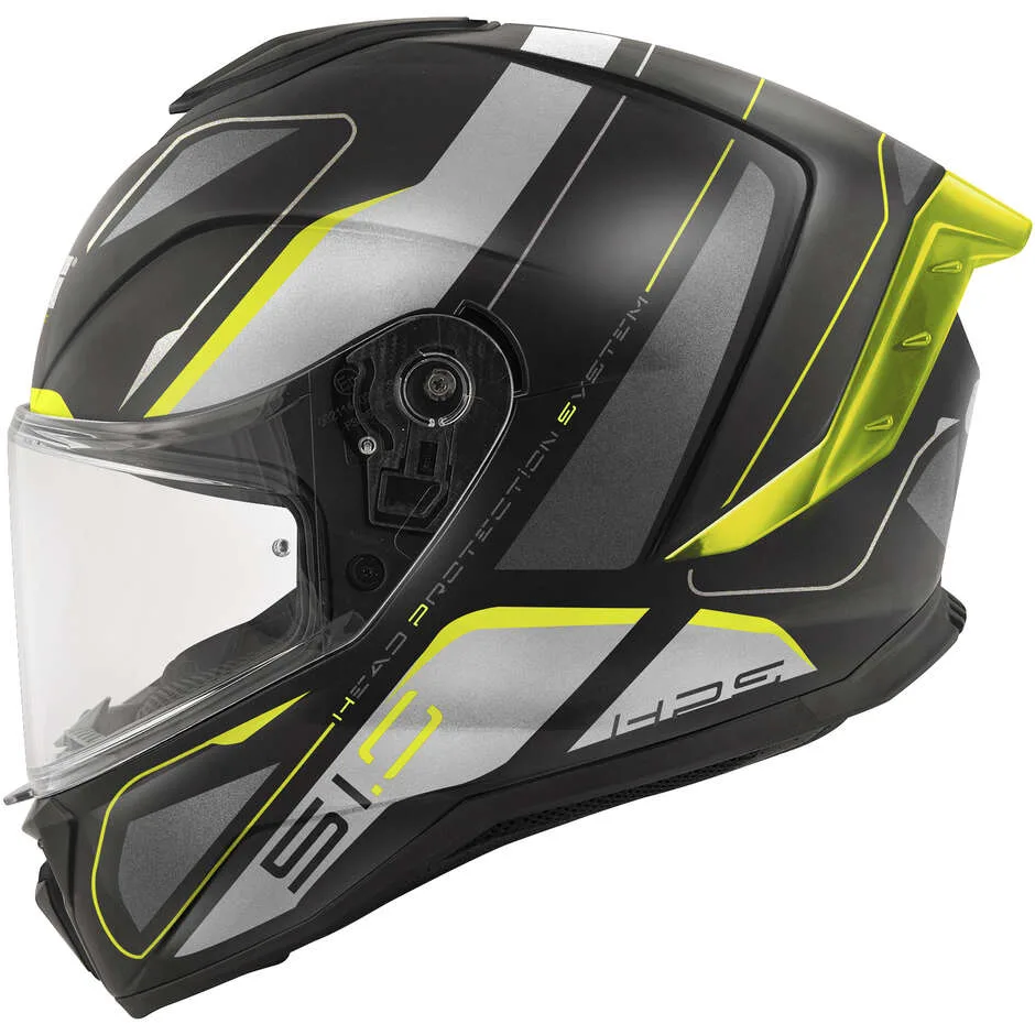 Casco Moto Integrale 51.0 Ghost Nero Argento Giallo Flu taglia XS - GIVI - FashionsVida