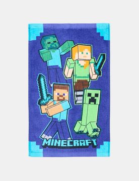 Asciugamano in cotone Minecraft - blu