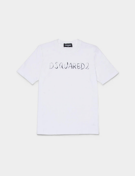 Dsquared t-shirt bambina bianco