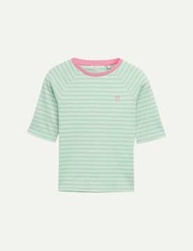 T-Shirt mit Streifenmuster Mehrfarbig S