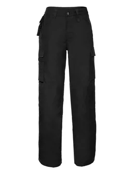 Mens Work Wear Heavy Duty Trousers (Long) / Pants (Black) - Size 44 Long - Russell athletic - FashionsVida