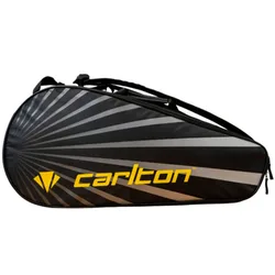 Team 2-vaks Racket Bag Black / Silver / Yellow One Size