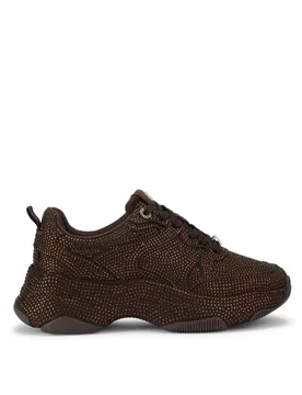 Womens Luster Sneakers - Brown Fabric - Size Uk 4 - KG Kurt Geiger - FashionsVida