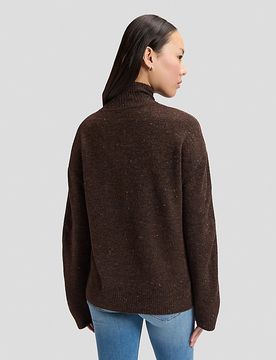Relaxed High Neck Knit Sweater Chocolate Torte Größe XL female