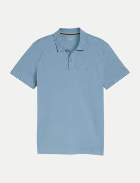 Basic Poloshirt Blau L