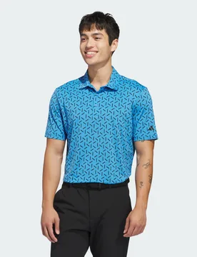 ULTIMATE365 MESH PRINT CLIMACOOL POLO Shirt M Lucid Ray Blue - Adidas - FashionsVida