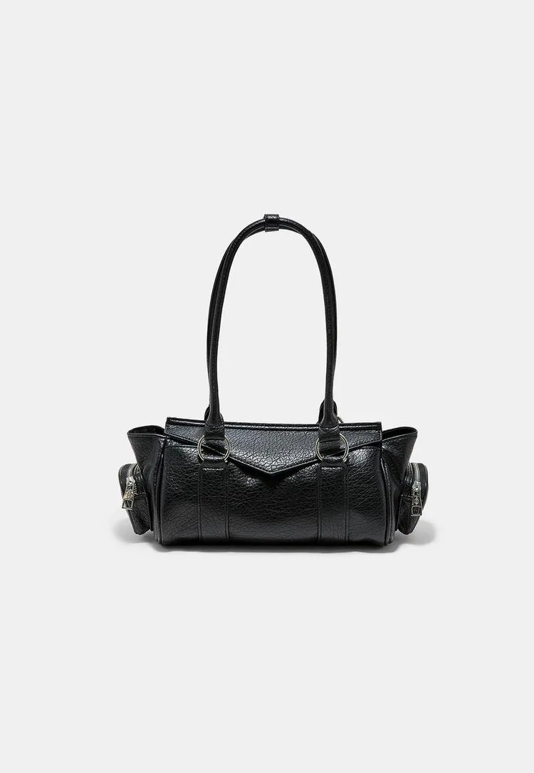 Längliche Schultertasche mit Taschen Schwarz OS - Stradivarius - FashionsVida