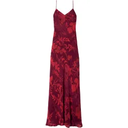 Vestido largo lencero con tirantes