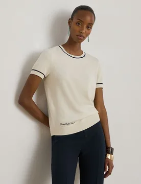 Jersey de mujer de manga corta y cuello redondo - Lauren Ralph Lauren - FashionsVida