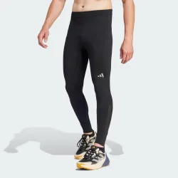 Mens Ultimate Running Conquer The Elements Aeroready Warming Leggings - Black Recycled Material - Size Large