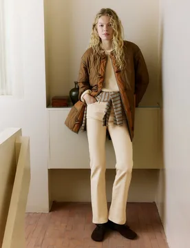 Pantalón recto de mujer con cinco bolsillos - Southern Cotton - FashionsVida