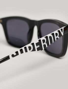 Superdry Schwarz Herren Sdr Trailsman Sonnenbrille mit Logodruck, Größe: Einheitsgröße - Größe: Einheitsgröße