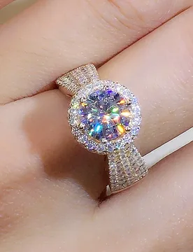 Hearts Eight Arrows PT950 Plated New Imported Moissanite Full Diamond Open Ring for Women - Aliexpress - FashionsVida