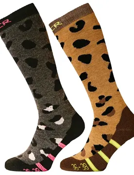 Chaussettes Placed Animal 2 Paires Brown / Black EU 39-41