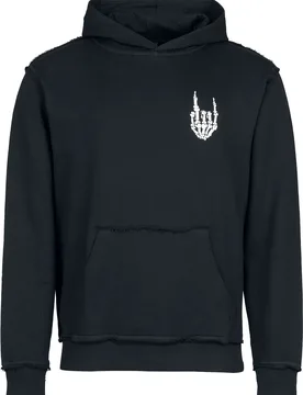 Kapuzenpullover - White Skeleton Rockhand - S bis 3XL - für Männer - Größe M - schwarz - Männer - male - EMP Special Collection - FashionsVida