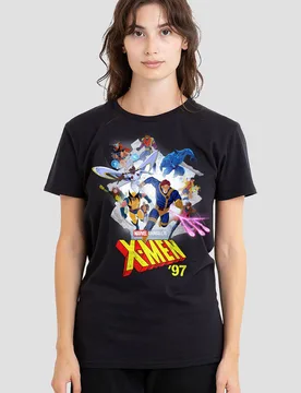 Women's Disney Xmen '97 Mutant Poster T-Shirt, Black Size: 2XL - Black - Size: 2XL - Marvel - FashionsVida