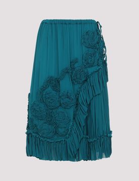 DRIES VAN NOTEN Velvet Midi Skirt