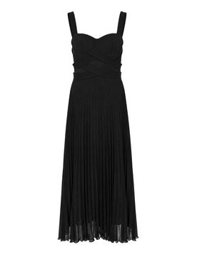 Vestito Lungo In Crepe Pliss