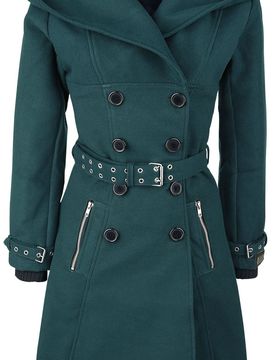 Wintermantel - Decay Coat - S bis 5XL - für Damen - Größe 5XL - petrol - Frauen - female