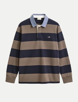 Heavy Rugger Shirt mit Streifen Mehrfarbig 3XL