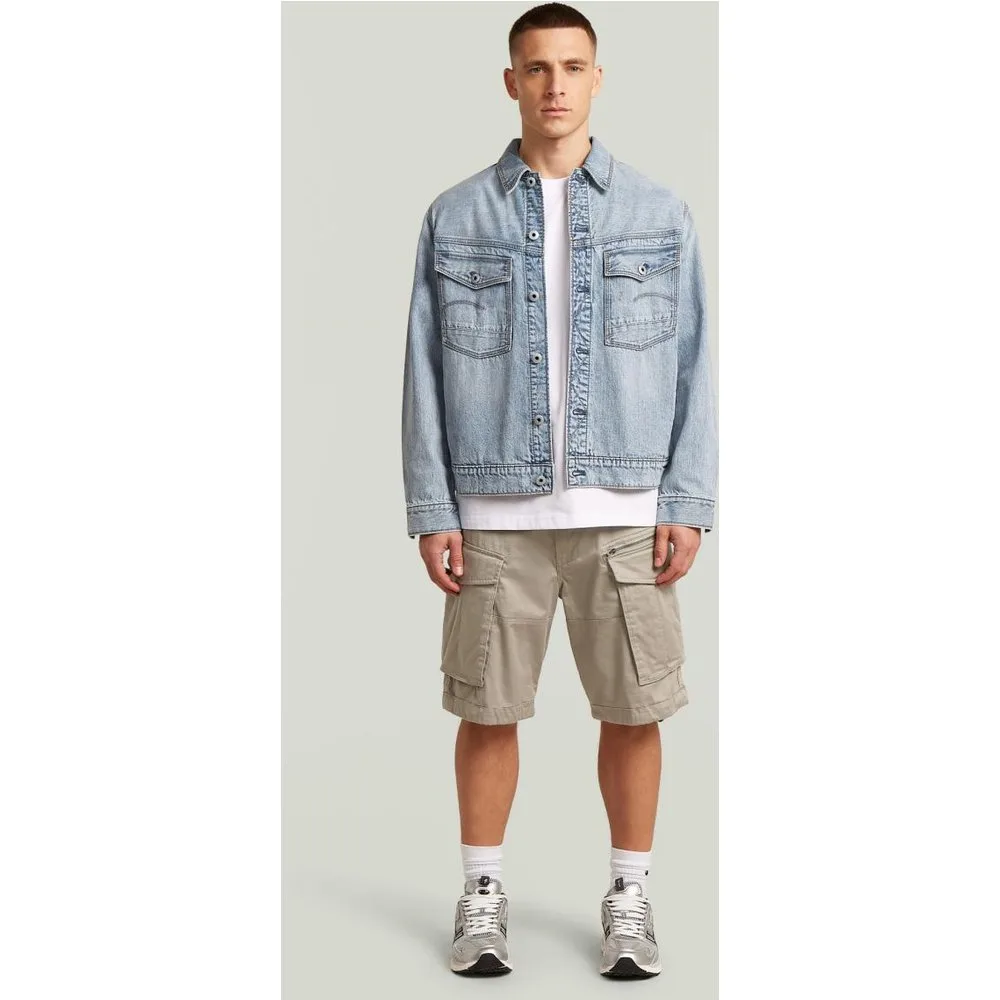 Bermuda tipo cargo de hombre con algodón BCI marrón - G-Star - FashionsVida