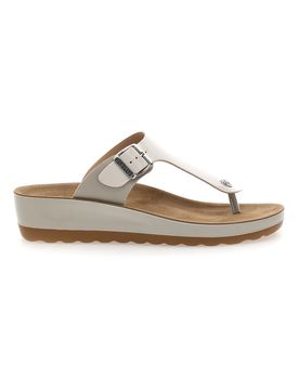 Sandali infradito bianchi con plantare comfort 42H593C 39