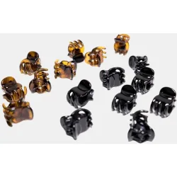 Set de pinzas pequeñas en marrón y negro