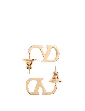 Orecchini con strass firma vlogo in