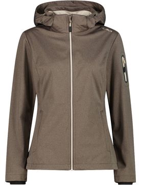 Woman jacket zip hood chaqueta softshell mujer Marron (46)